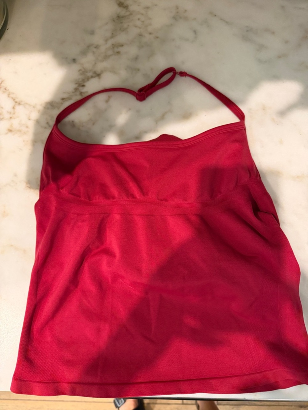 Alphalete Halter Push Tank, Scarlet, L, like brand new!